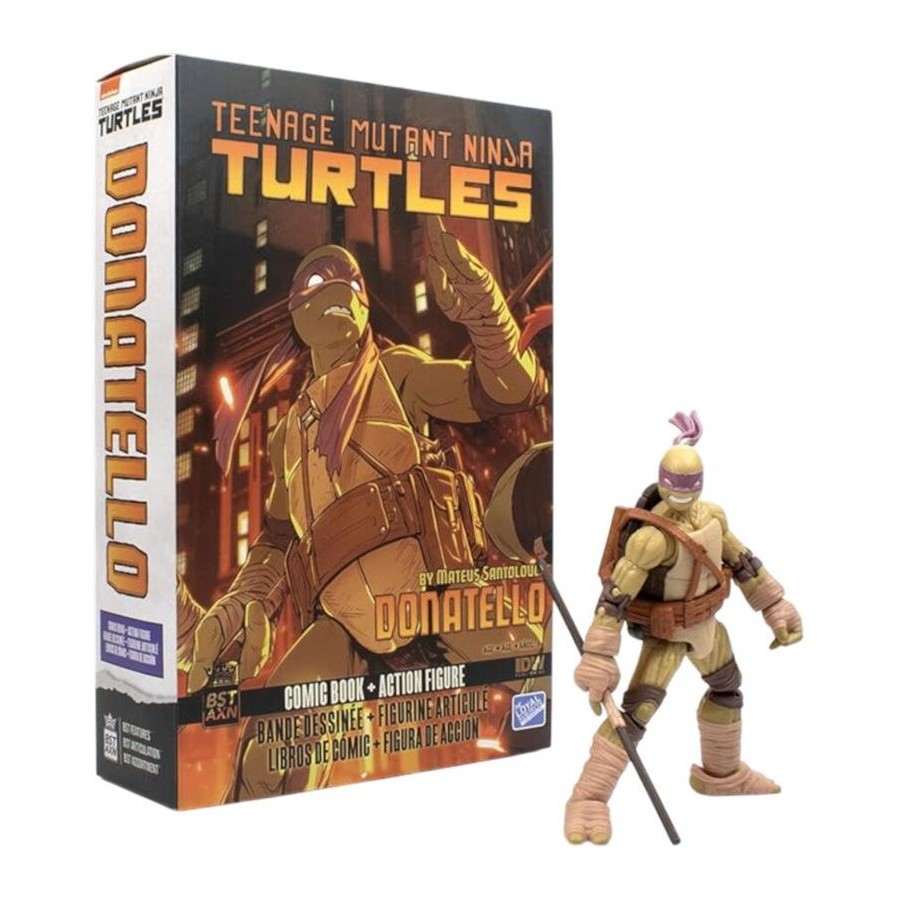 Teenage Mutant Ninja Turtles Comics Donatello Bst Axn Figure & Comic Book Wave 3