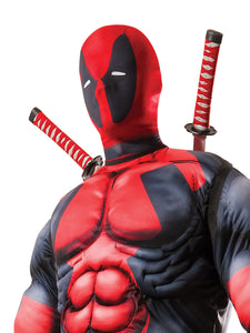 DEADPOOL DELUXE COSTUME, ADULT WITH WEAPONS