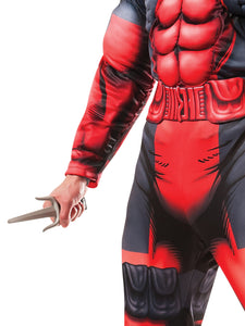 DEADPOOL DELUXE COSTUME, ADULT WITH WEAPONS