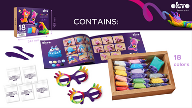 Sensory Art: 18 Colors Air Clay Creativity Set