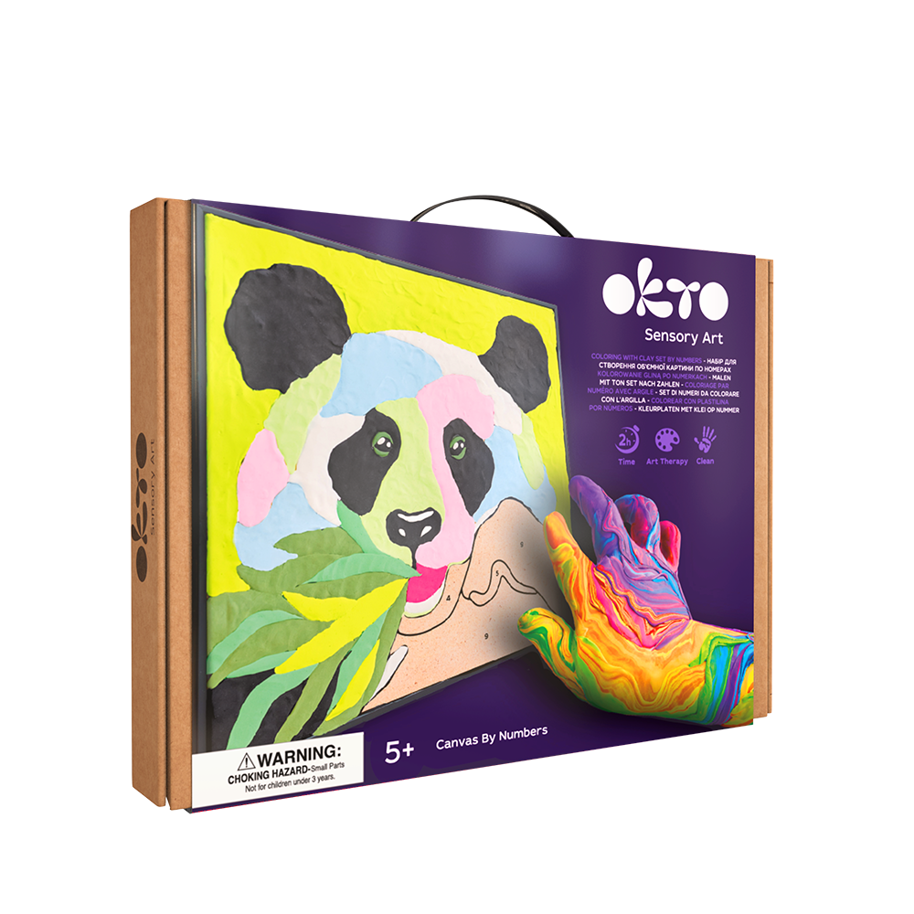 Panda Coloring With Clay Set 29cm X 29cm