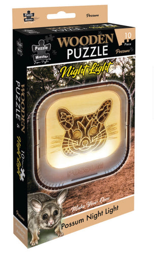 Wooden Night Light Puzzle Possum