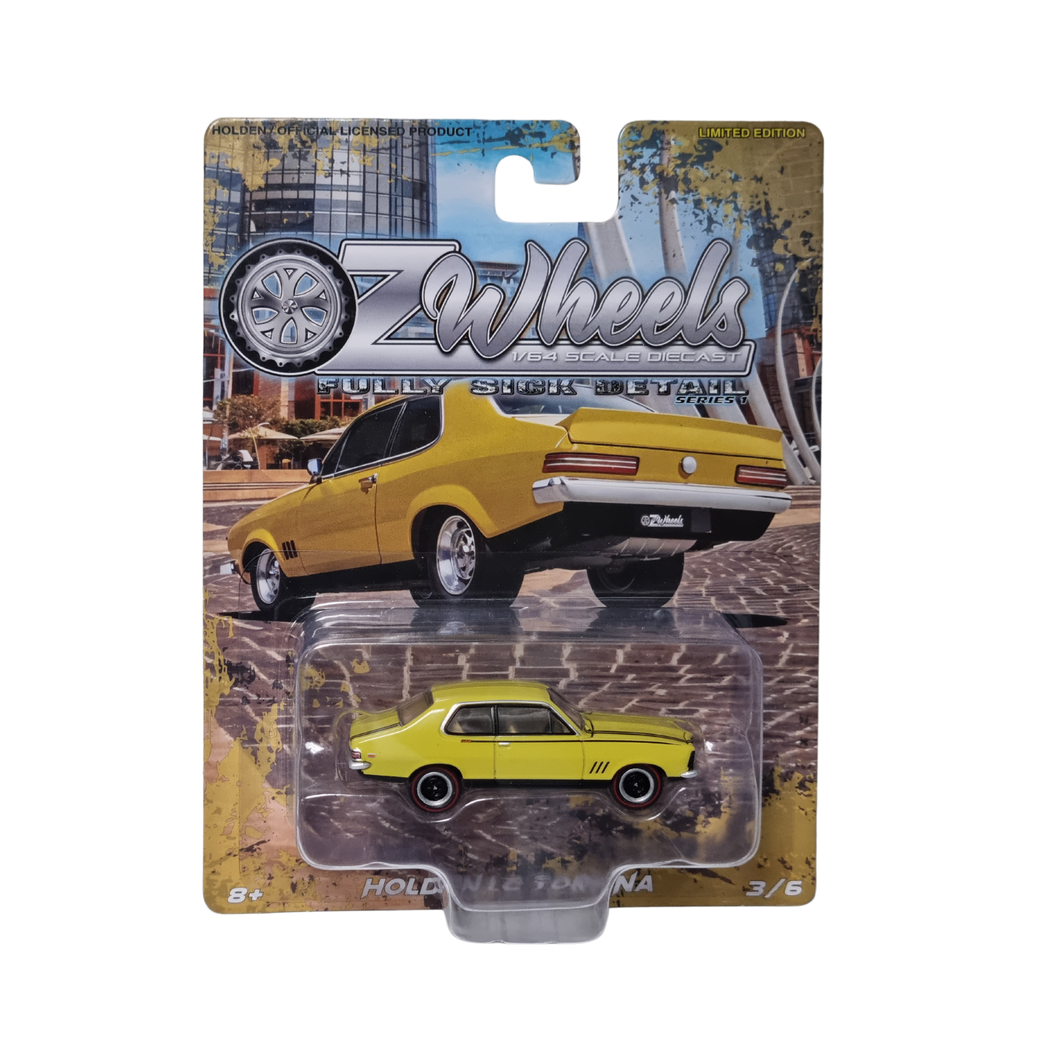 OzWheels 1:64 Holden LC Torana GTR Diecast Model Car – Yellow Collectible