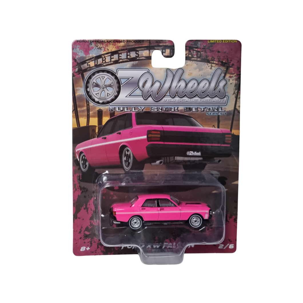 OzWheels 1:64 Ford XW Falcon GTHO Diecast Model Car – Pink