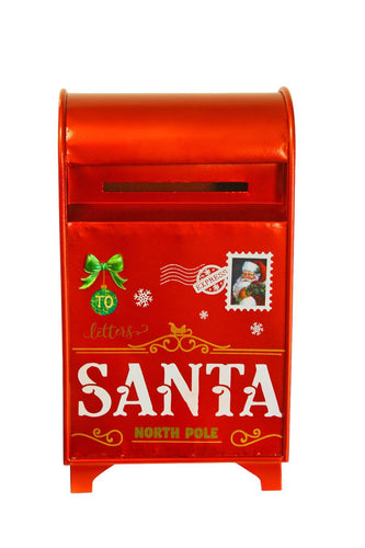 62CM Metal Mailbox Santa