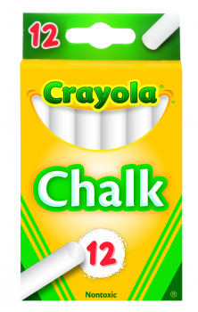 CHALK CRAYOLA WHITE PKT 12