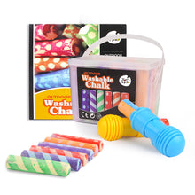 Washable Sidewalk Chalk - 24 colours kit with 2 holders.