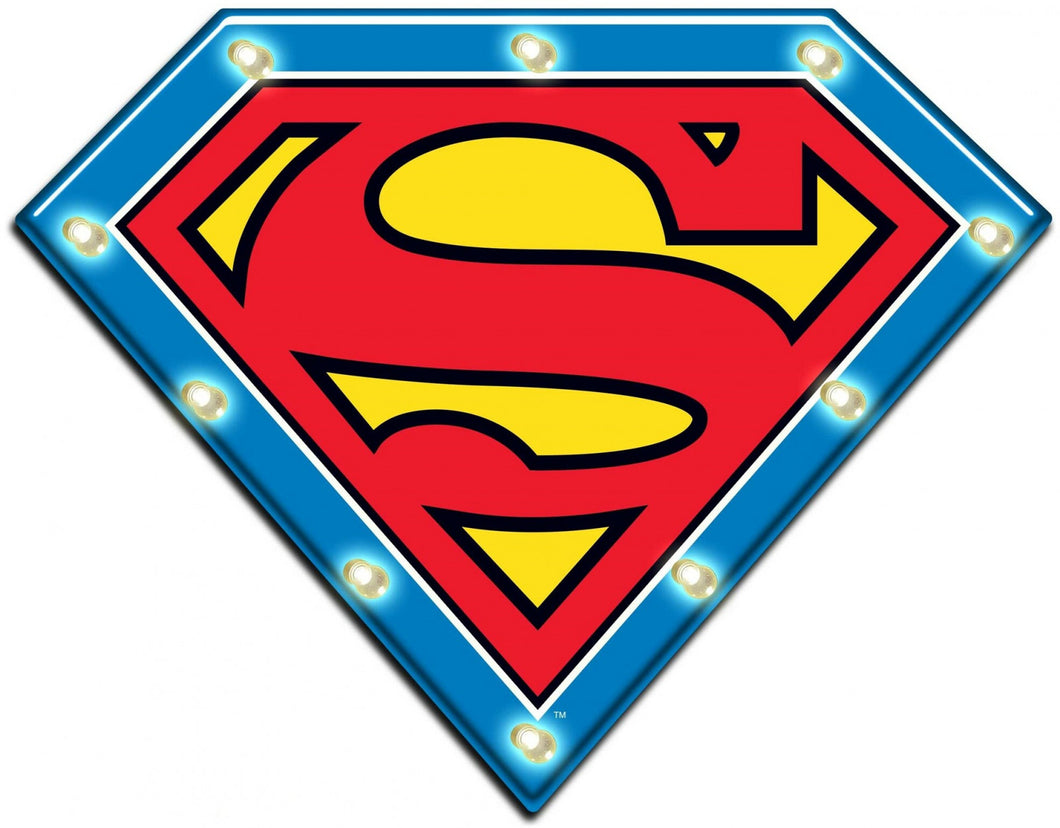 Tin Sign Light Up DC Comics Superman